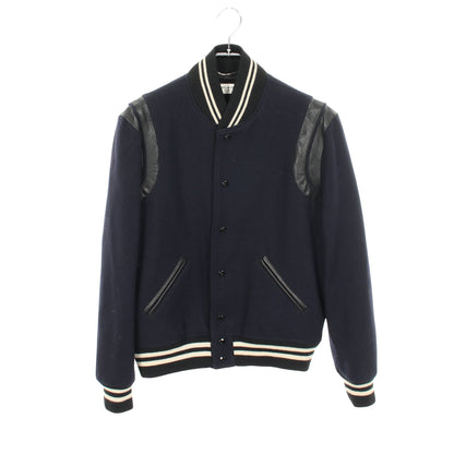 テディジャケット ブルゾン スタジャン ウール ネイビー ブラック サンローランパリ アウター SAINT LAURENT PARIS