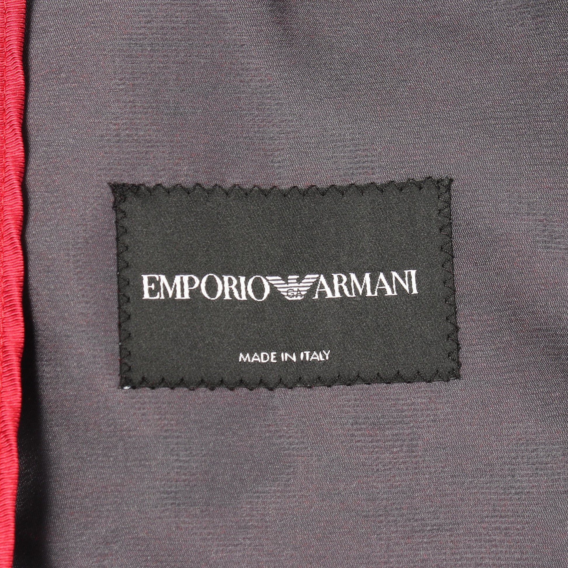 総柄 ブルゾン ジャケット レッド ブラック エンポリオアルマーニ アウター EMPORIO ARMANI