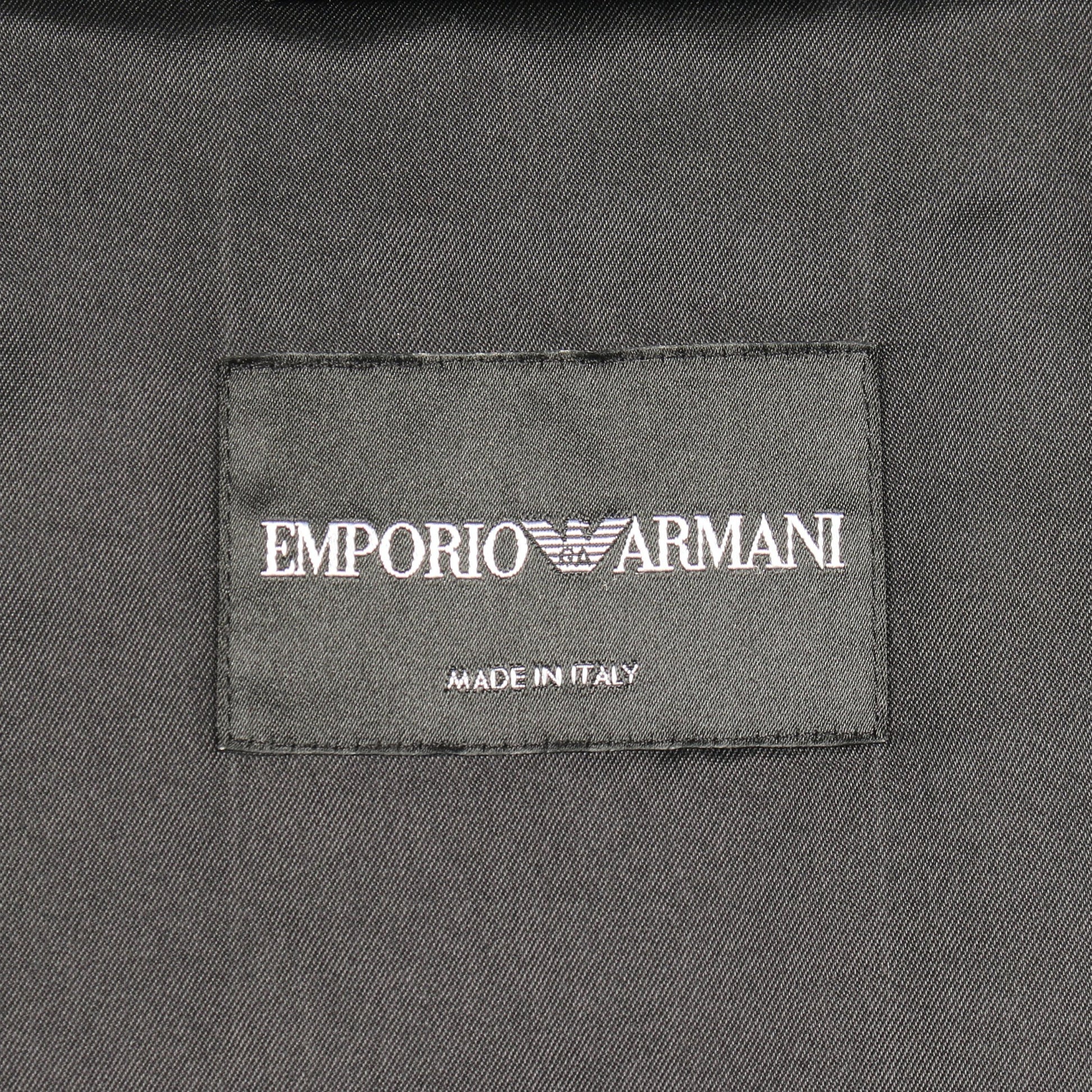 フード付き ブルゾン ジャケット ウール ブラック ネイビー エンポリオアルマーニ アウター EMPORIO ARMANI