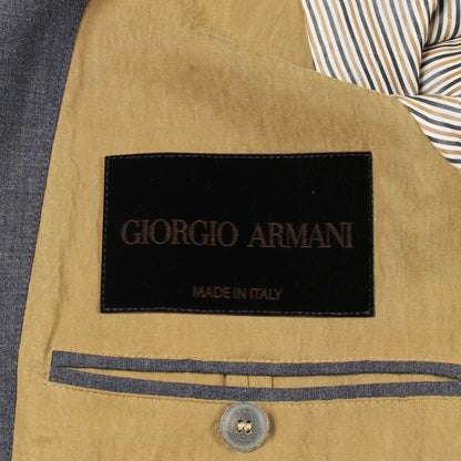 襟付きレイヤード ジャケット ブルゾン ウール インディゴブルー カーキグリーン ジョルジオアルマーニ アウター GIORGIO ARMANI