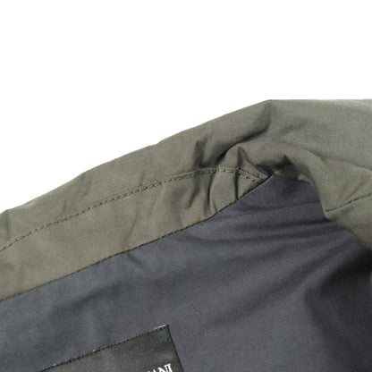 ステンカラーコート コットン ネイビー カーキグリーン エンポリオアルマーニ アウター EMPORIO ARMANI