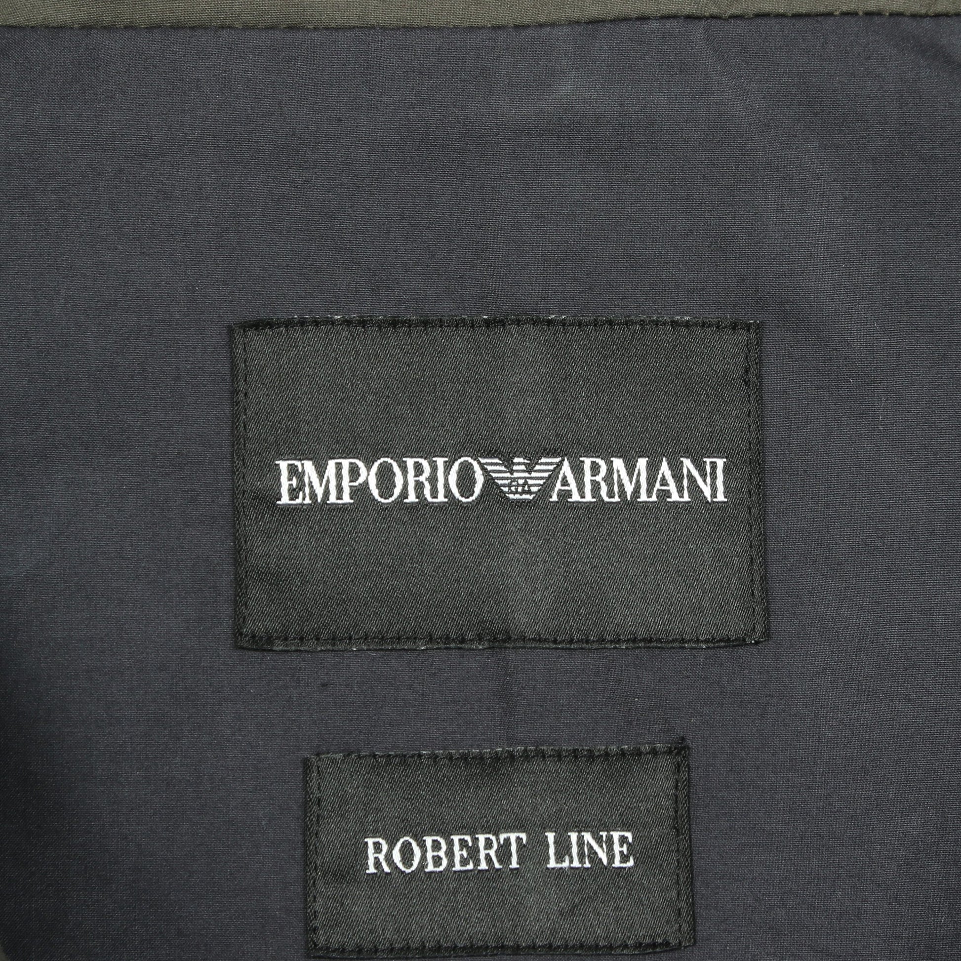 ステンカラーコート コットン ネイビー カーキグリーン エンポリオアルマーニ アウター EMPORIO ARMANI