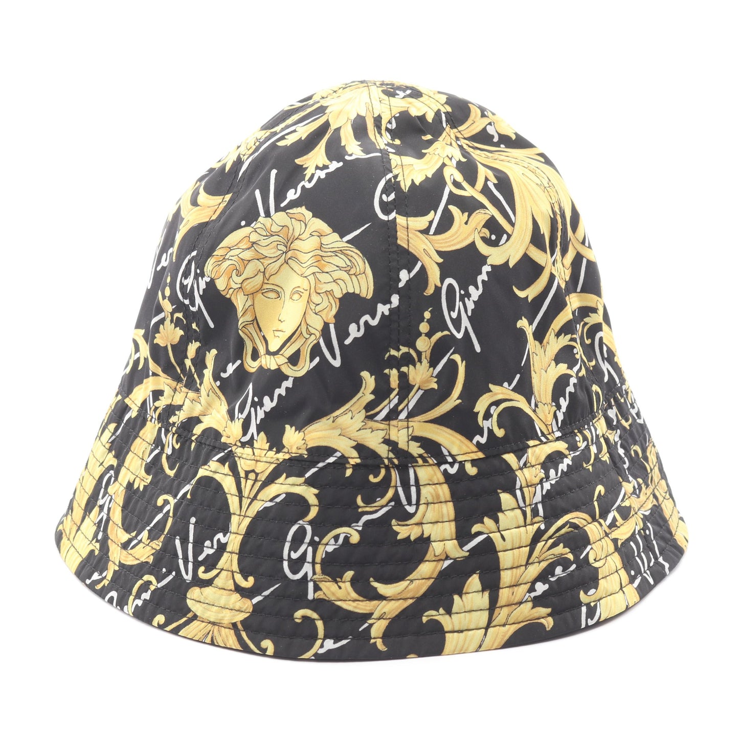 メデューサ バケット ハット ブラック イエロー ホワイト ヴェルサーチ 財布・小物 Versace