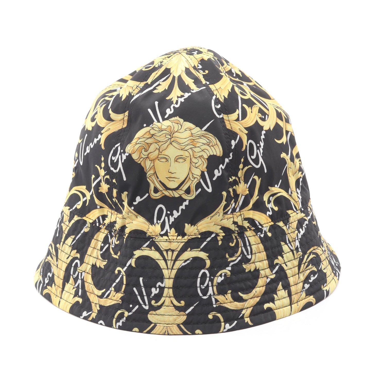 メデューサ バケット ハット ブラック イエロー ホワイト ヴェルサーチ 財布・小物 Versace