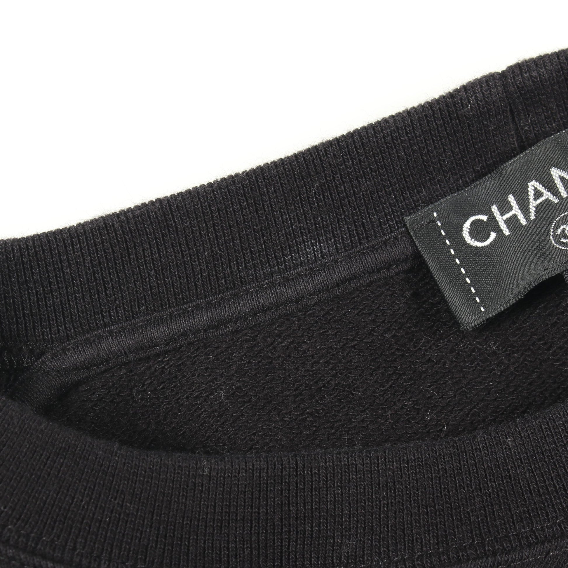 グラフィティロゴ カメリア スパンコール スウェットシャツ コットン ブラック シャネル トップス CHANEL
