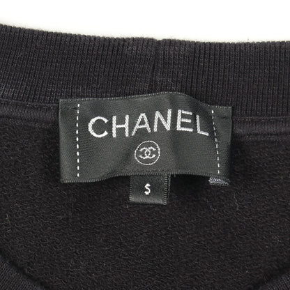 グラフィティロゴ カメリア スパンコール スウェットシャツ コットン ブラック シャネル トップス CHANEL