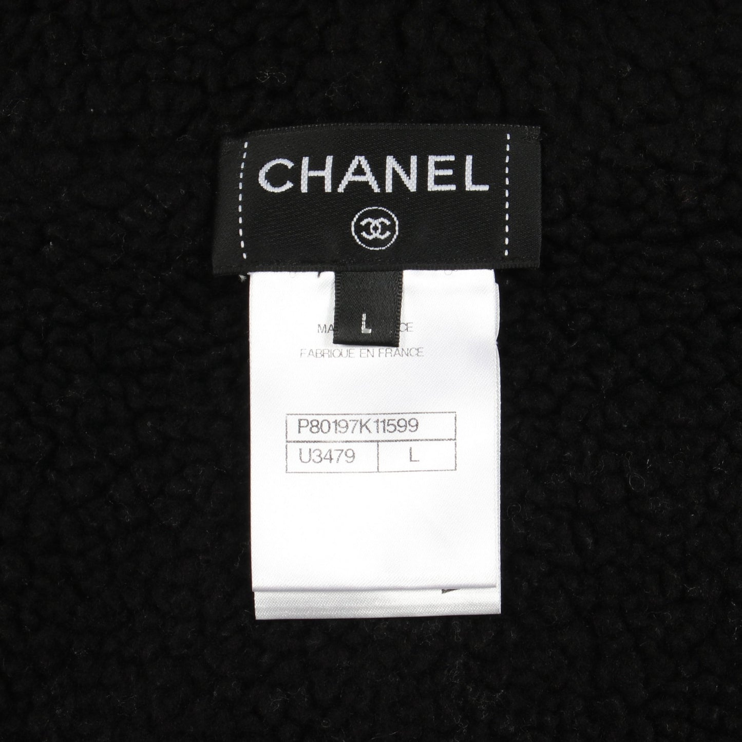ココマーク ボア ジップアップパーカー コットン ブラック シャネル トップス CHANEL