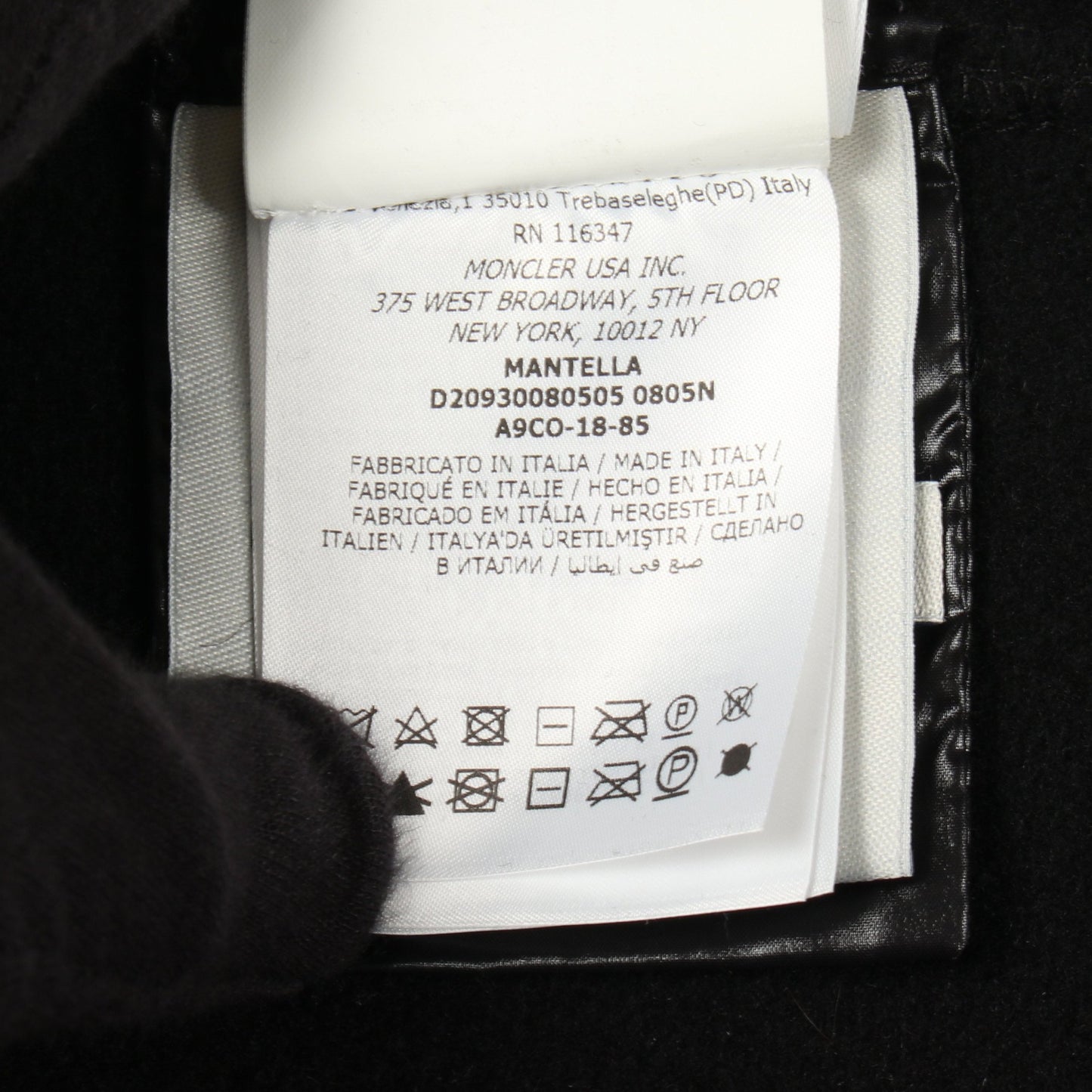 MANTELLA マンテラ ポンチョ ケープ 切替 ダウンジャケット ウール ナイロン ブラック モンクレール アウター MONCLER