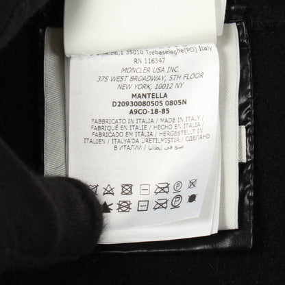 MANTELLA マンテラ ポンチョ ケープ 切替 ダウンジャケット ウール ナイロン ブラック モンクレール アウター MONCLER