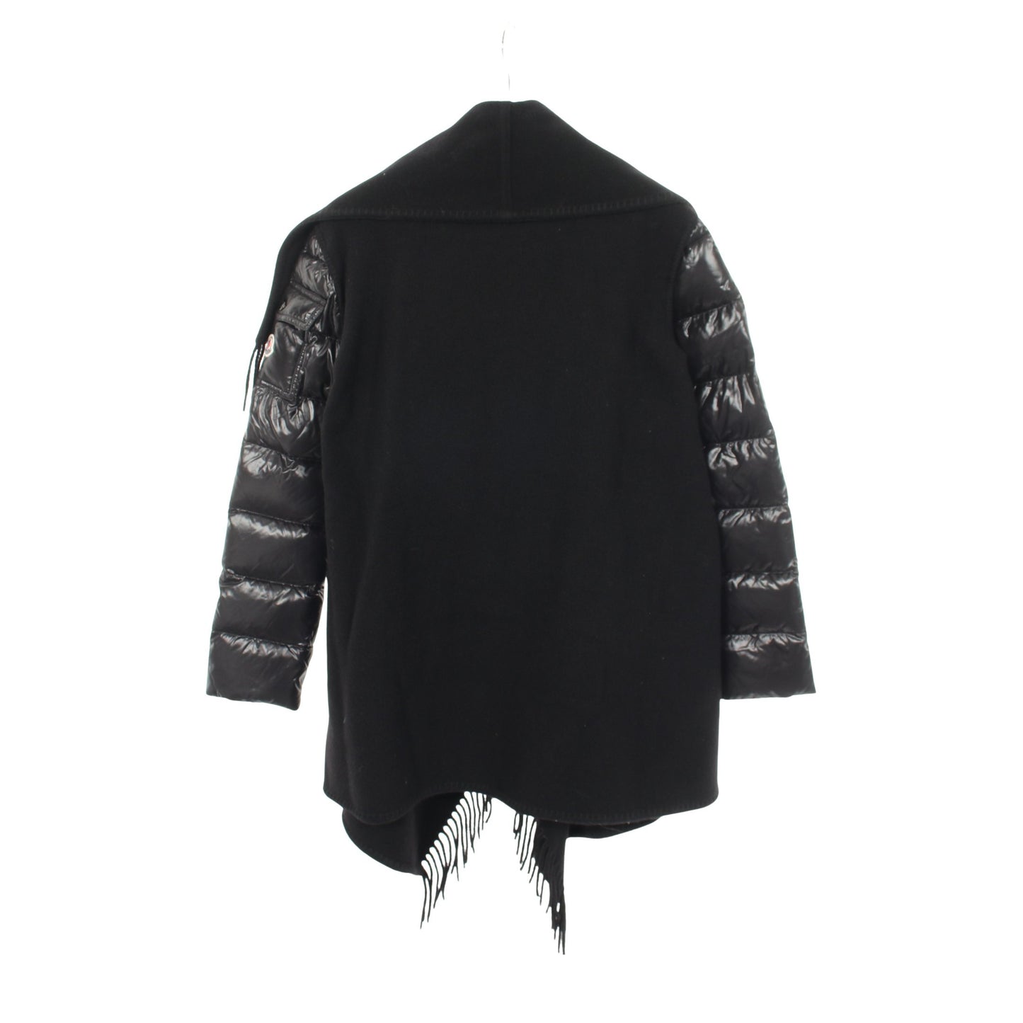 MANTELLA マンテラ ポンチョ ケープ 切替 ダウンジャケット ウール ナイロン ブラック モンクレール アウター MONCLER