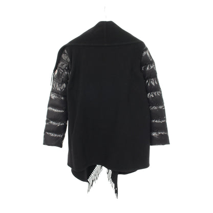 MANTELLA マンテラ ポンチョ ケープ 切替 ダウンジャケット ウール ナイロン ブラック モンクレール アウター MONCLER