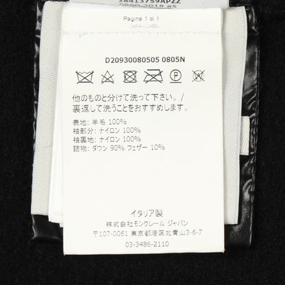 MANTELLA マンテラ ポンチョ ケープ 切替 ダウンジャケット ウール ナイロン ブラック モンクレール アウター MONCLER