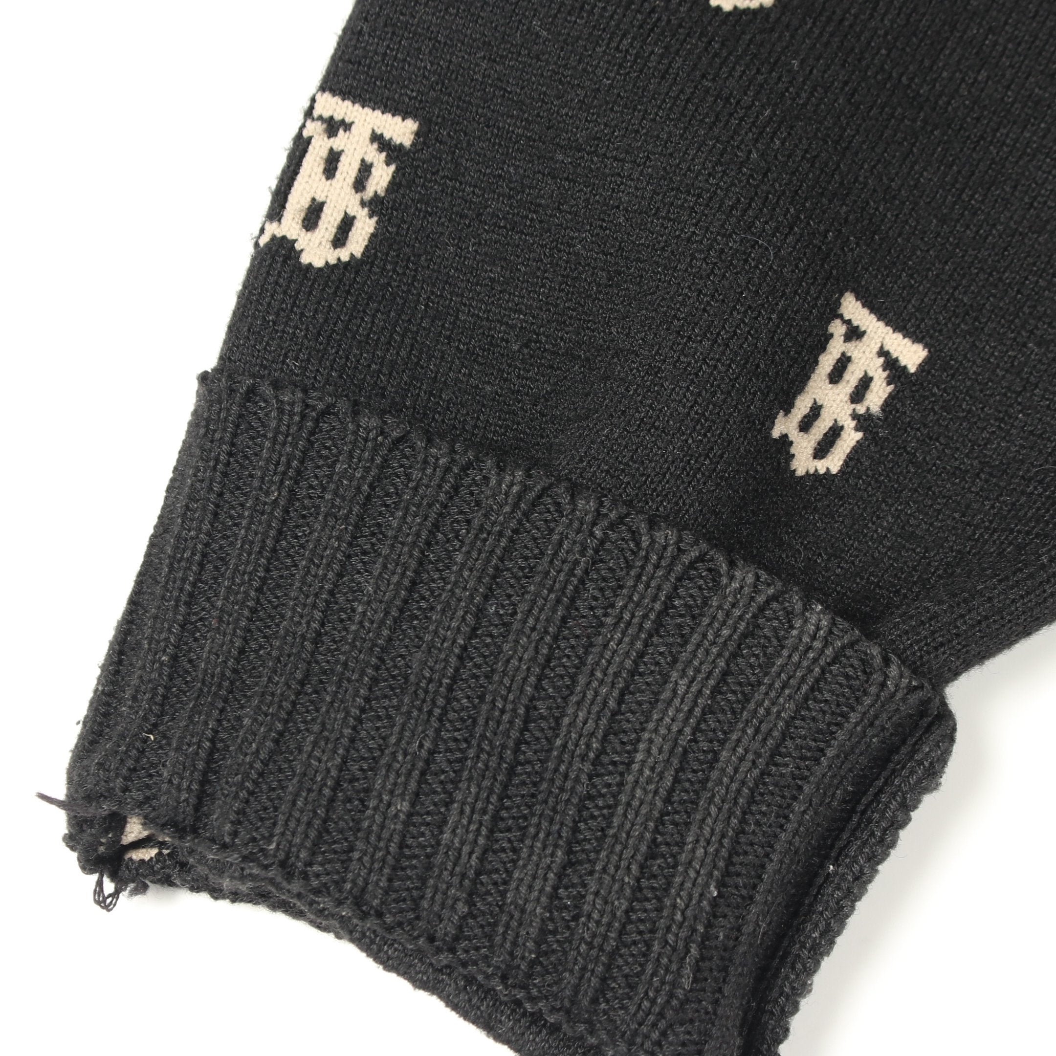 TBロゴ Vネック カーディガン S ブラック ベージュ バーバリー – RECLO