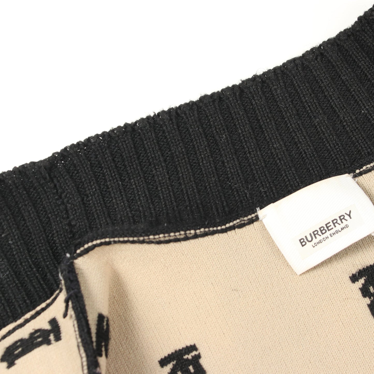TBロゴ Vネック カーディガン S ブラック ベージュ バーバリー トップス BURBERRY