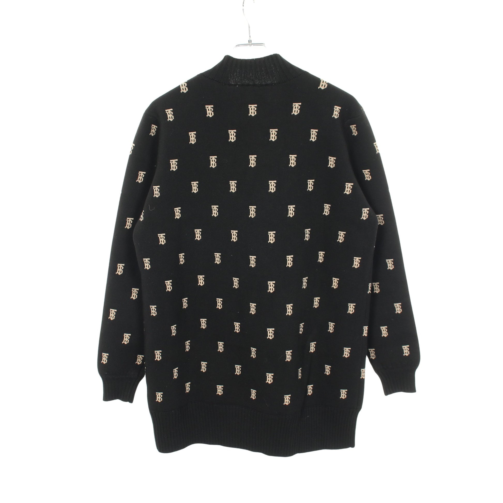 TBロゴ Vネック カーディガン S ブラック ベージュ バーバリー トップス BURBERRY