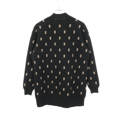 TBロゴ Vネック カーディガン S ブラック ベージュ バーバリー トップス BURBERRY