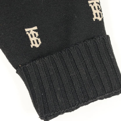 TBロゴ Vネック カーディガン S ブラック ベージュ バーバリー トップス BURBERRY