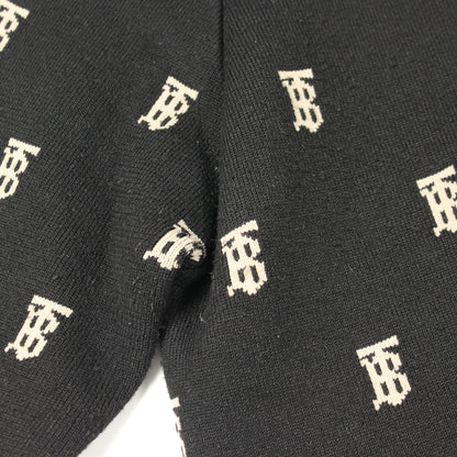 TBロゴ Vネック カーディガン S ブラック ベージュ バーバリー トップス BURBERRY