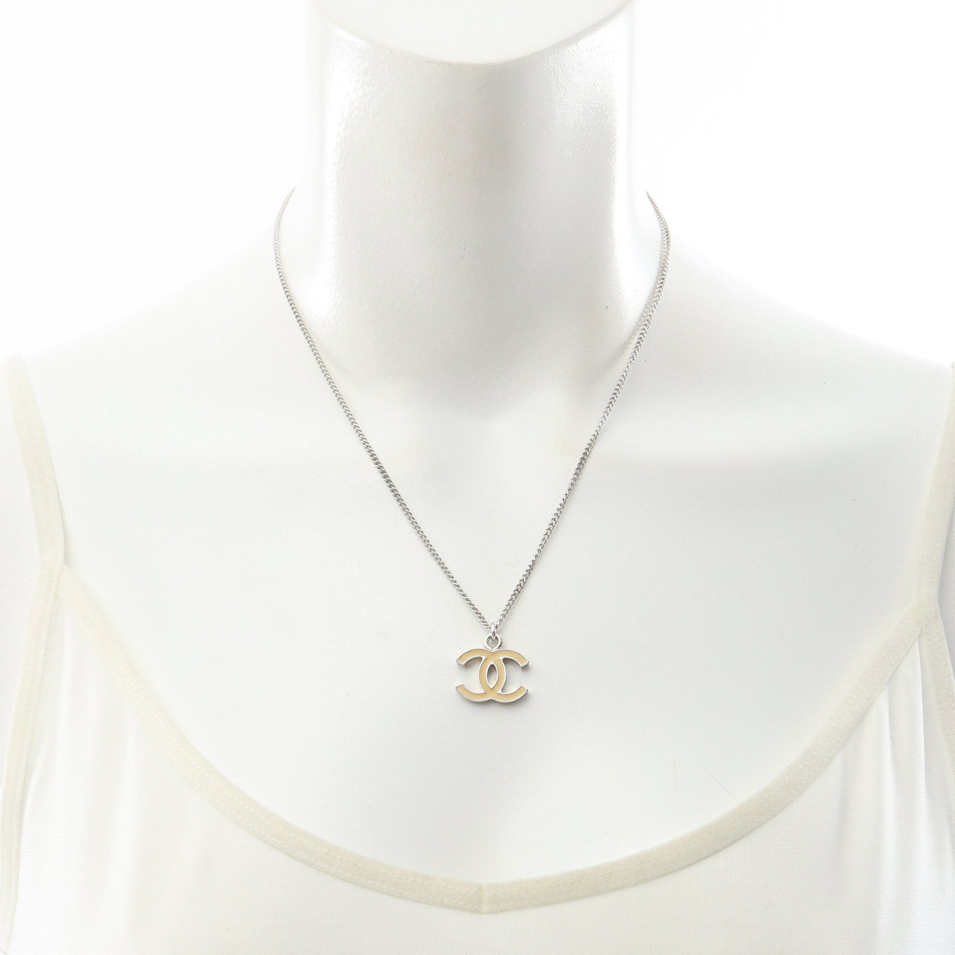 ココマーク ネックレス シルバー ベージュ 05V シャネル アクセサリー CHANEL