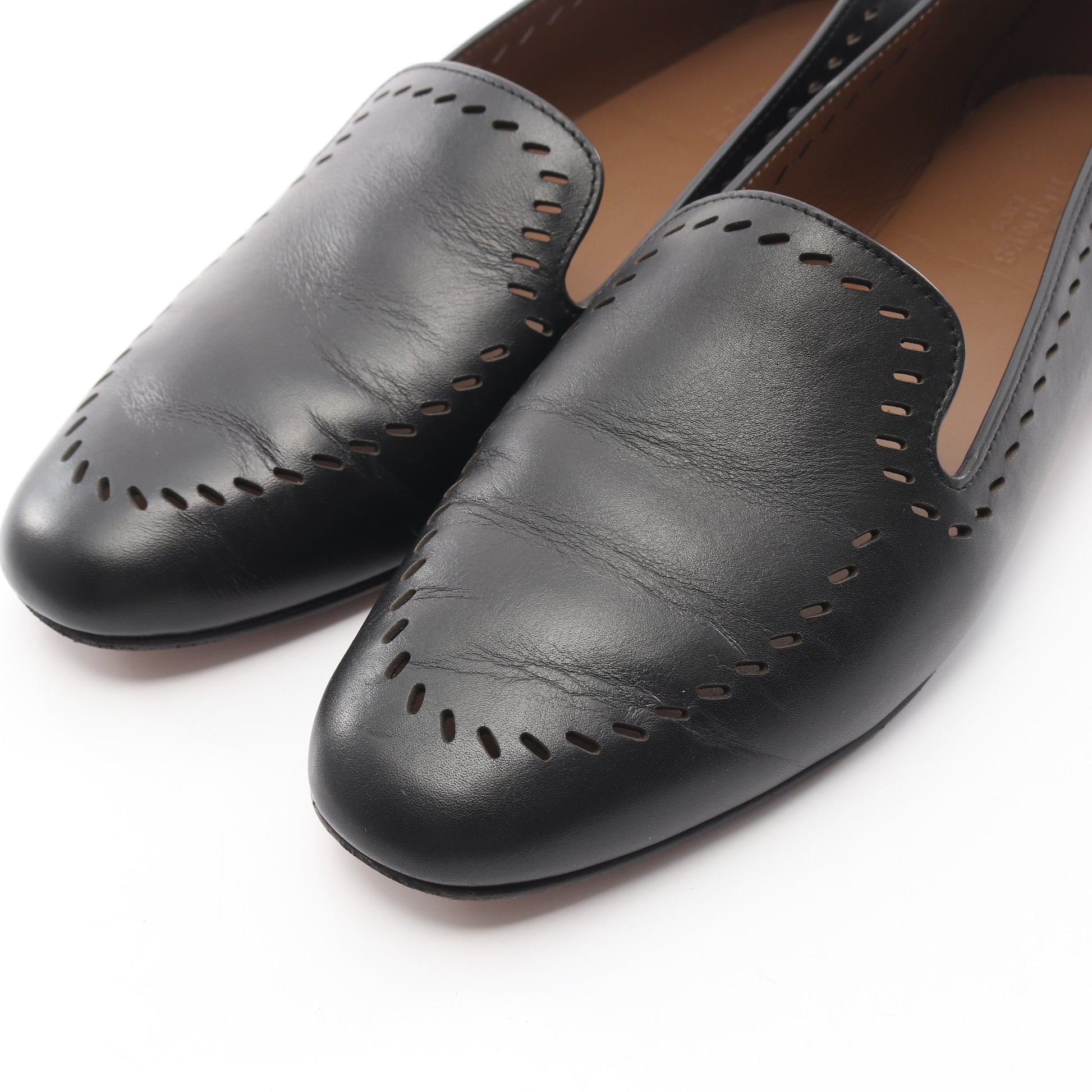 パンプス レザー ブラック エルメス シューズ HERMES