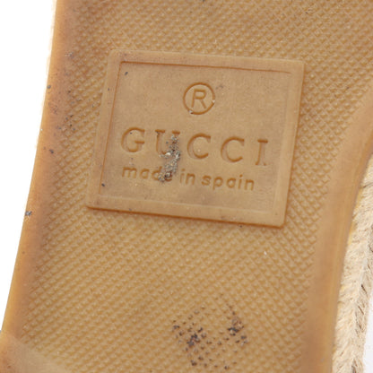 GGマーモント エスパドリーユ スライドサンダル レザー ブラック グッチ シューズ GUCCI