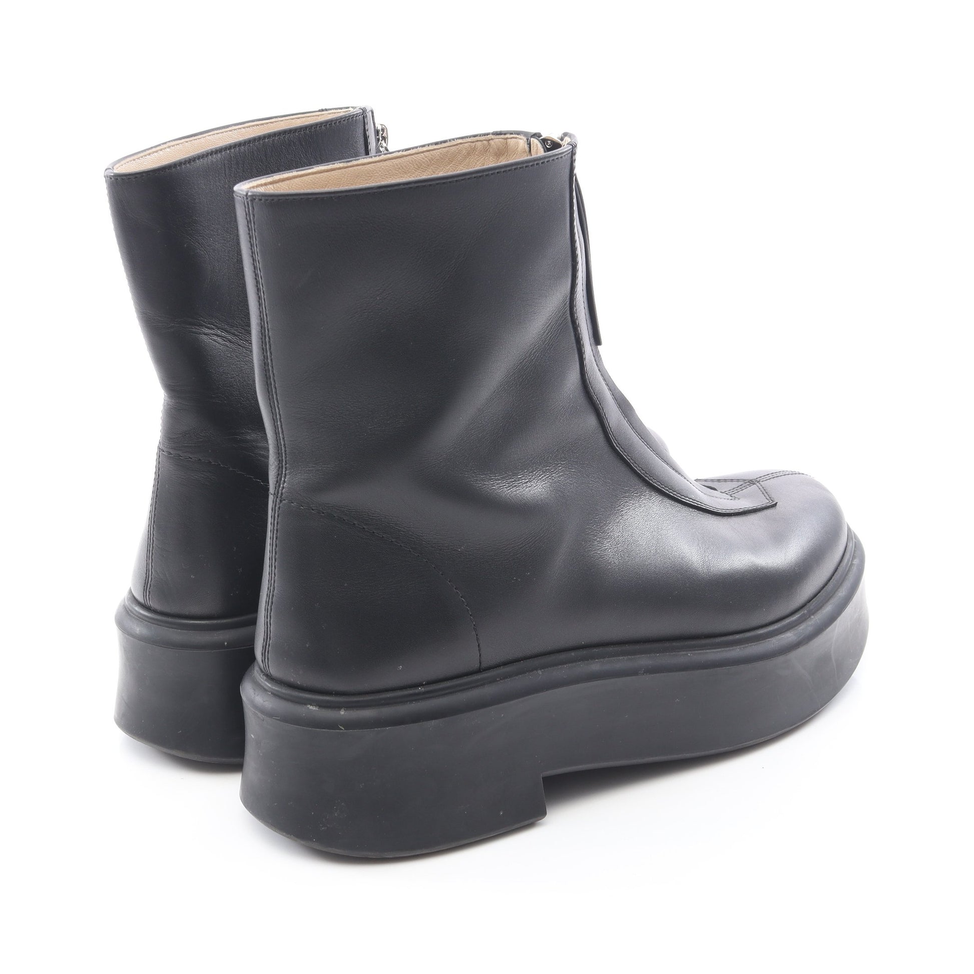 ZIPPED BOOT 1 ブーツ レザー ブラック ザロウ シューズ THE ROW