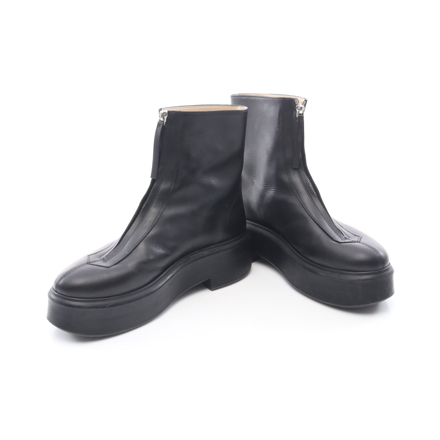 ZIPPED BOOT 1 ブーツ レザー ブラック ザロウ シューズ THE ROW