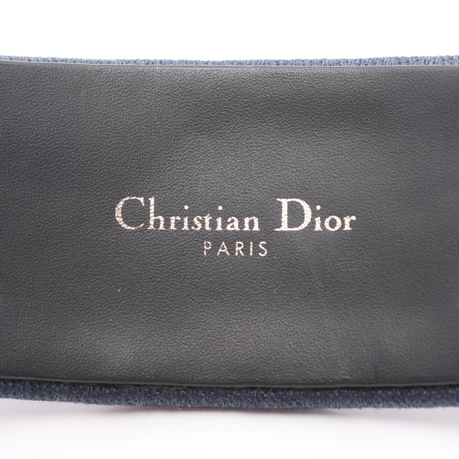 オブリーク カチューシャ キャンバス ネイビー ベージュ クリスチャンディオール アクセサリー Christian Dior