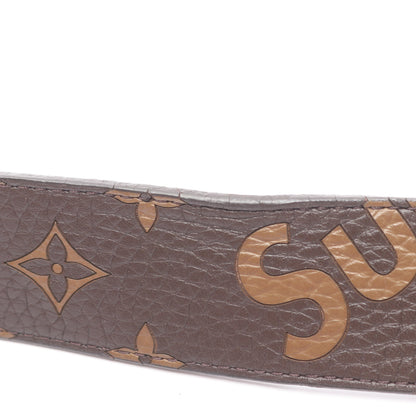 LOUIS VUITTON × Supreme サンチュール LVイニシャル ゴールド金具 ベルト レザー ブラウン ブラック ルイヴィトン 財布・小物 LOUIS VUITTON