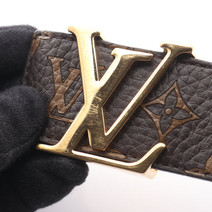 LOUIS VUITTON × Supreme サンチュール LVイニシャル ゴールド金具 ベルト レザー ブラウン ブラック ルイヴィトン 財布・小物 LOUIS VUITTON
