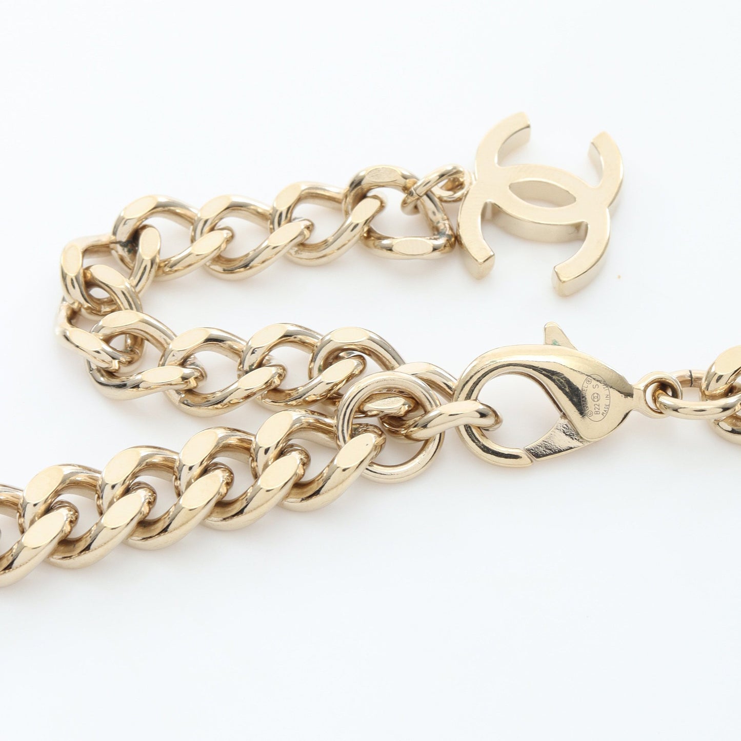 ココマーク ロゴ チョーカー GP ゴールド ブラック オフホワイト B22S シャネル アクセサリー CHANEL