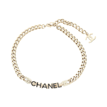 ココマーク ロゴ チョーカー GP ゴールド ブラック オフホワイト B22S シャネル アクセサリー CHANEL