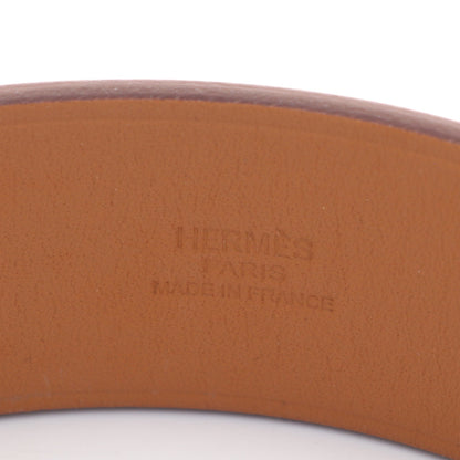 スーパーH バングル レザー シルバー ライトブラウン Y刻印 エルメス アクセサリー HERMES