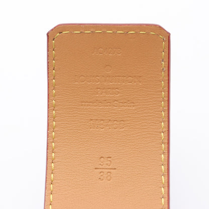 LVイニシャル 40MM リバーシブル モノグラム ゴールド金具 ベルト レザー ブルー ベージュ ルイヴィトン 財布・小物 LOUIS VUITTON