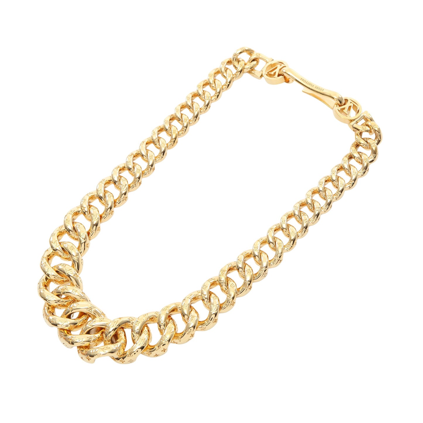 コリエ 2D サークルチェーン モノグラム ネックレス GP ゴールド ルイヴィトン アクセサリー LOUIS VUITTON