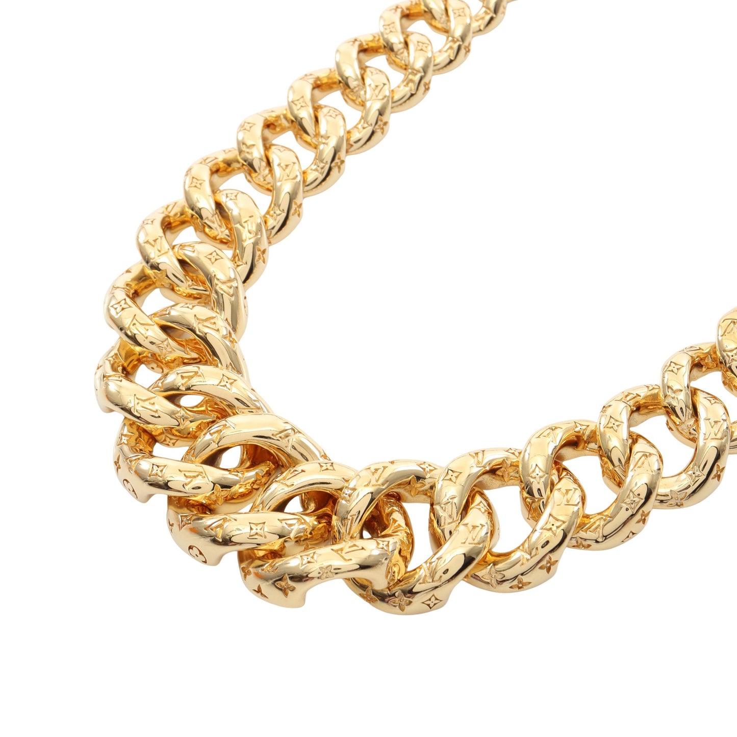 コリエ 2D サークルチェーン モノグラム ネックレス GP ゴールド ルイヴィトン アクセサリー LOUIS VUITTON