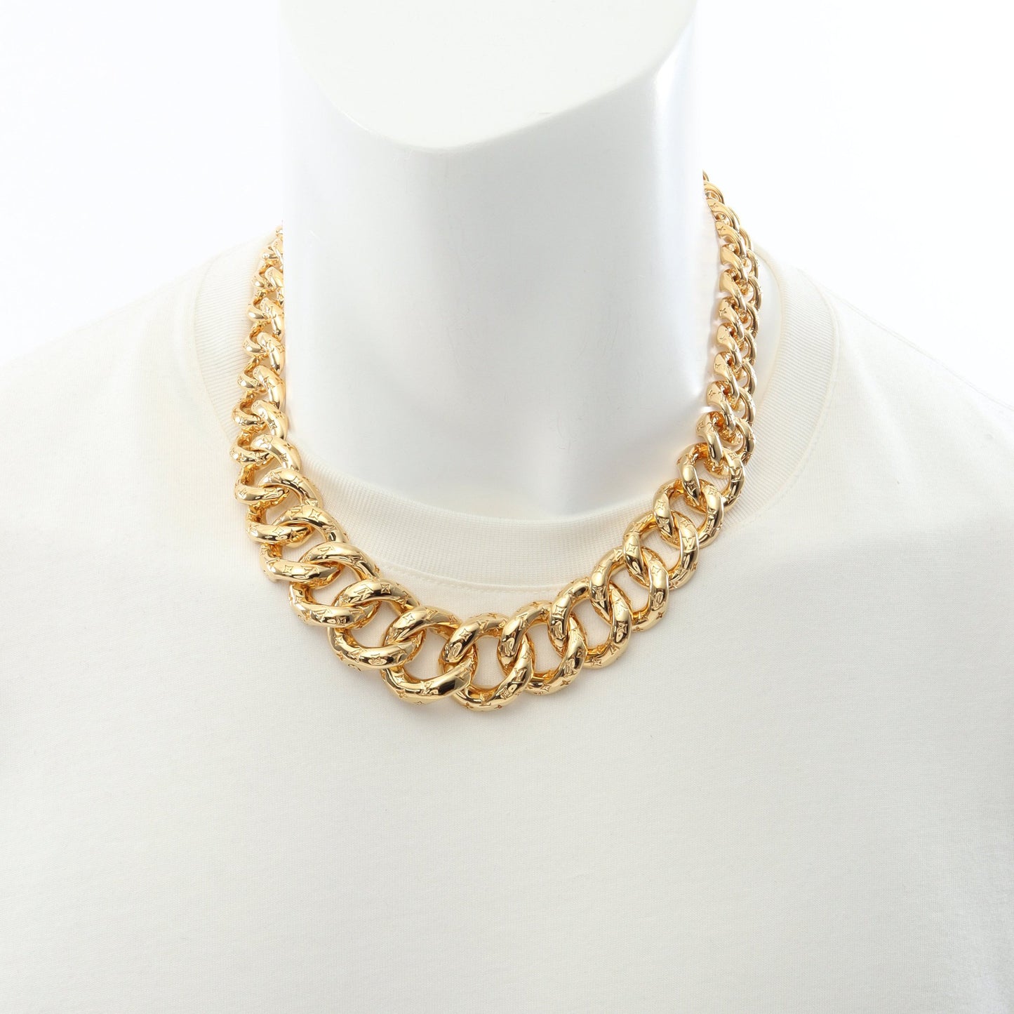 コリエ 2D サークルチェーン モノグラム ネックレス GP ゴールド ルイヴィトン アクセサリー LOUIS VUITTON