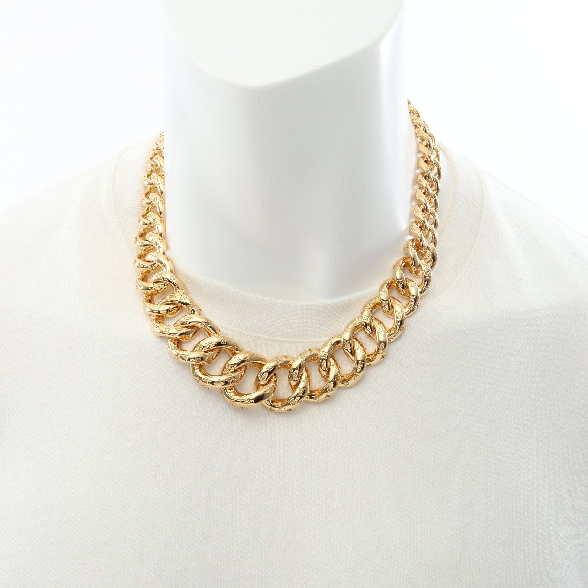 コリエ 2D サークルチェーン モノグラム ネックレス GP ゴールド ルイヴィトン アクセサリー LOUIS VUITTON