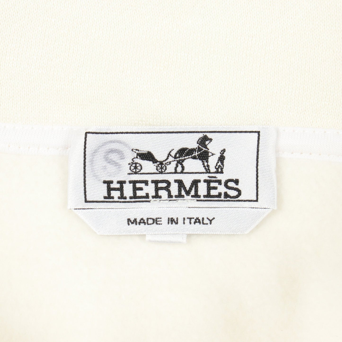 裏起毛 プルオーバーパーカー コットン ホワイト エルメス トップス HERMES