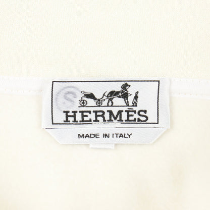 裏起毛 プルオーバーパーカー コットン ホワイト エルメス トップス HERMES