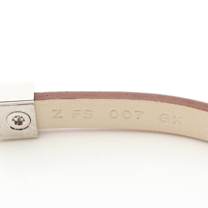 グルメット エスケトル トリプルトゥール Z刻印 ブレスレット レザー シルバー アイボリー エルメス アクセサリー HERMES