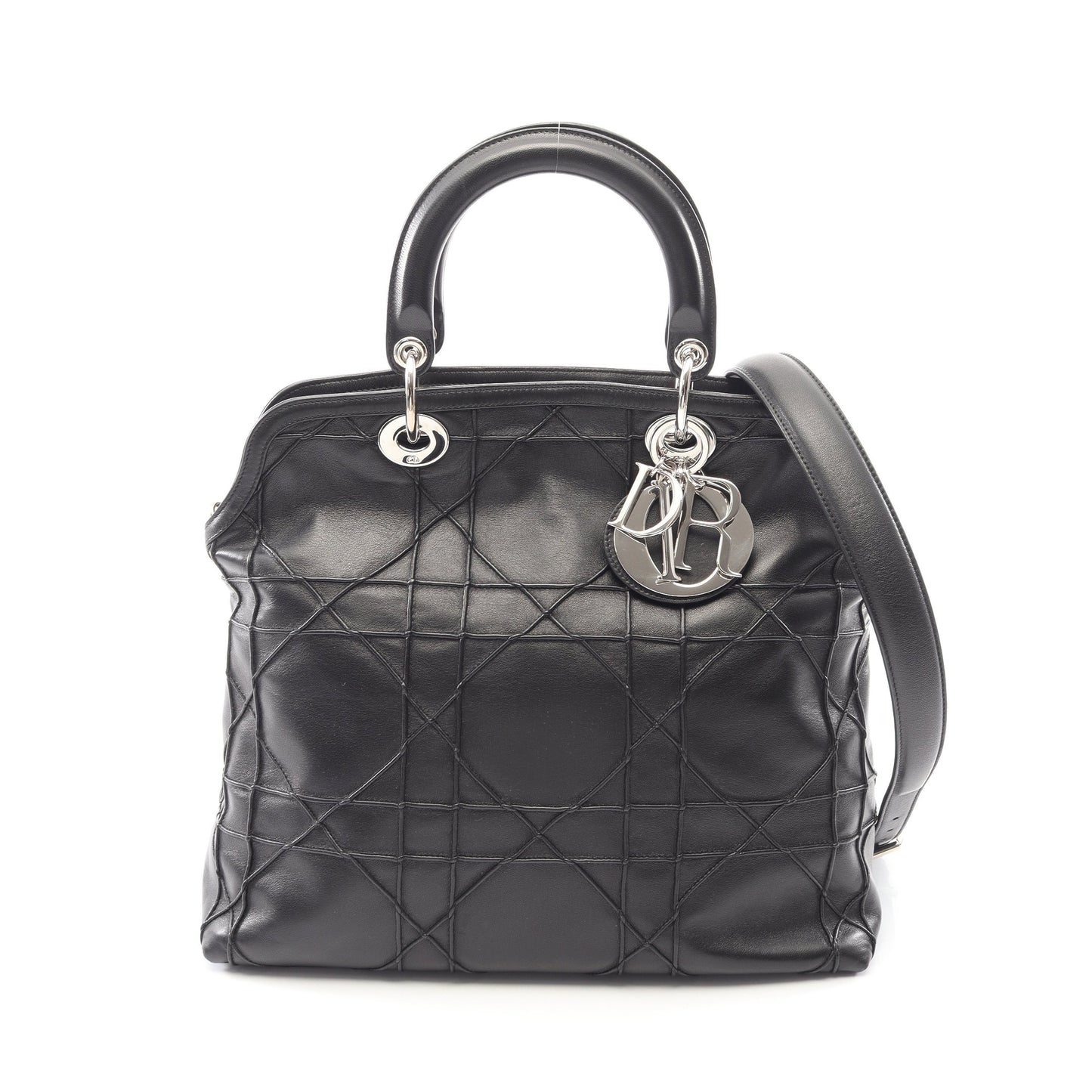 グランヴィル カナージュ 2WAY ハンドバッグ レザー ブラック クリスチャンディオール バッグ Christian Dior