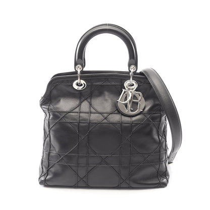 グランヴィル カナージュ 2WAY ハンドバッグ レザー ブラック クリスチャンディオール バッグ Christian Dior