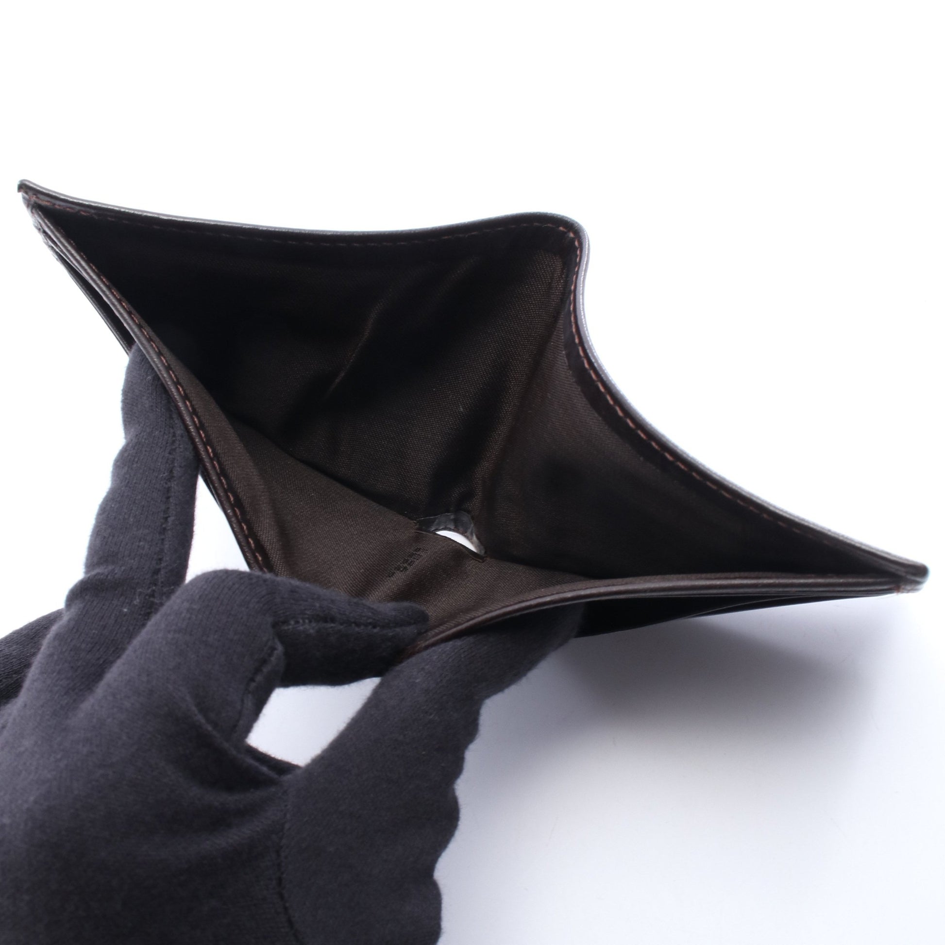 ズッカ 二つ折り財布 キャンバス レザー ブラウン ダークブラウン フェンディ 財布・小物 FENDI