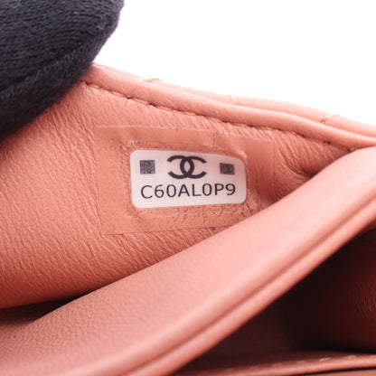 マトラッセ クラシック ミニバッグ バッグチャーム レザー ピンク ゴールド金具 シャネル 財布・小物 CHANEL