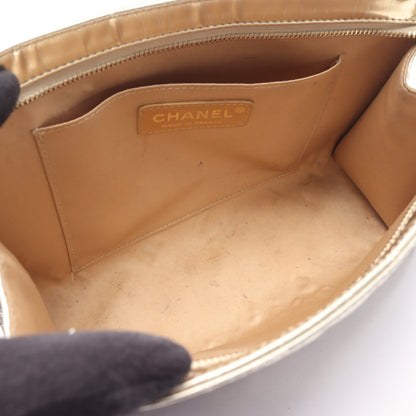 アイコンライン チェーンショルダーバッグ エナメルレザー レザー シルバー ゴールド金具 シャネル バッグ CHANEL