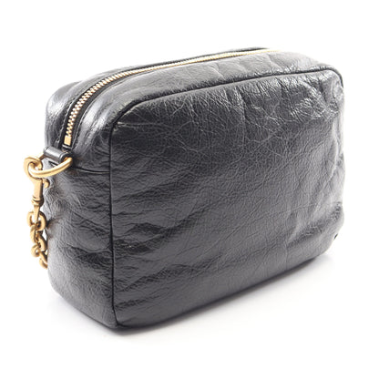 MONACO XS カメラバッグ チェーンショルダーバッグ レザー ブラック バレンシアガ バッグ BALENCIAGA