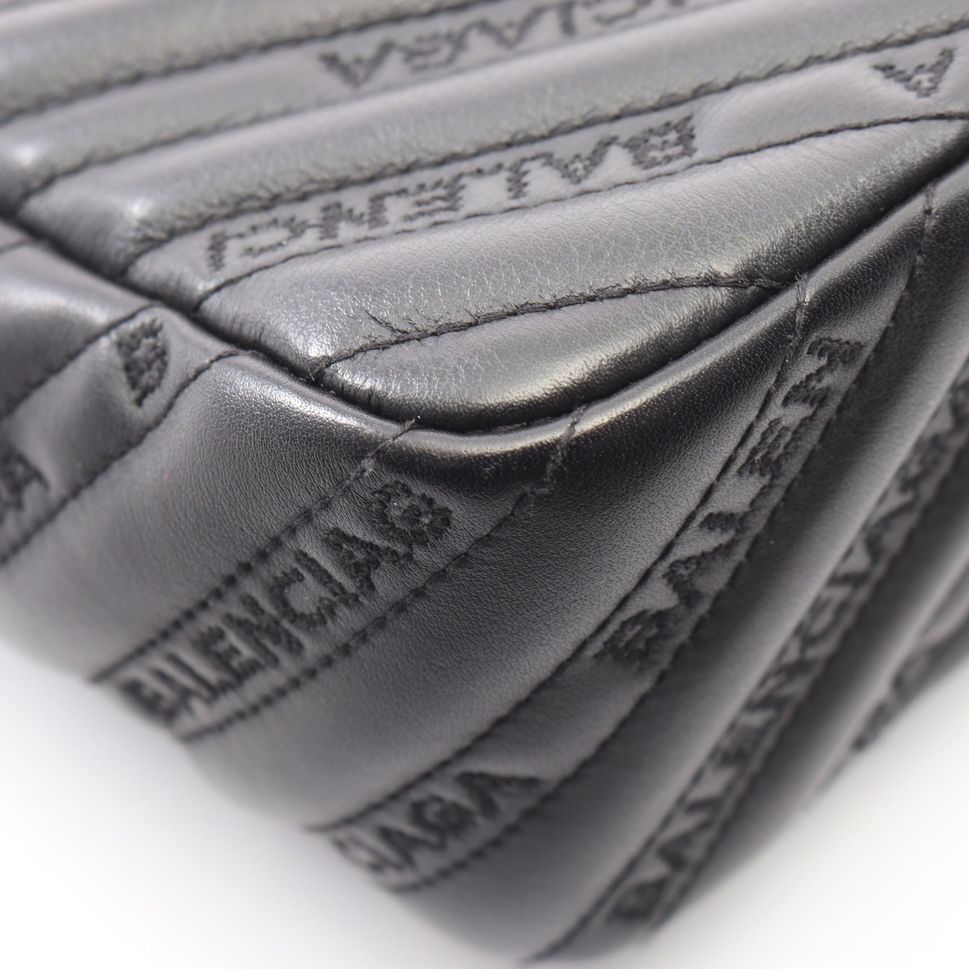 BBロゴ チェーンショルダーバッグ レザー ブラック バレンシアガ バッグ BALENCIAGA