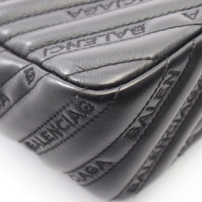 BBロゴ チェーンショルダーバッグ レザー ブラック バレンシアガ バッグ BALENCIAGA
