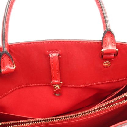 モンテーニュMM モノグラムヴェルニ スリーズ 2WAY ハンドバッグ レザー レッド ルイヴィトン バッグ LOUIS VUITTON